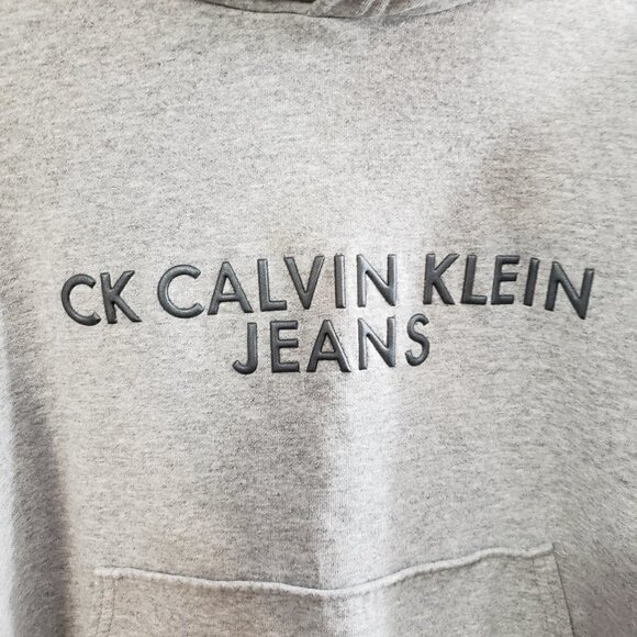 LCalvin Klein Vintage Spell Out Hoodie Grey L - Picture 5 of 10